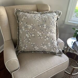 NEW Designer Amberlynn Farmhouse Cottage Linen Euro Pillow and Sham